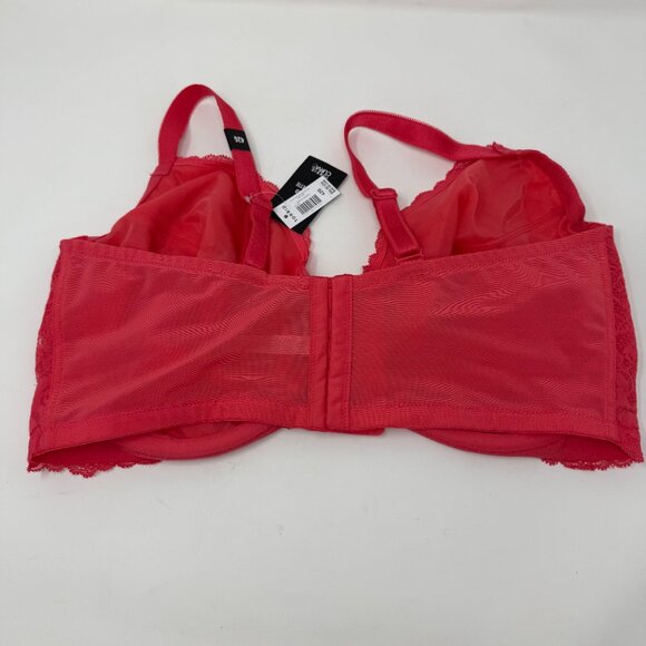 Torrid Curve Lace Underwire Balconette Bra Unlined Plus Size Pink 42G NEW $55 - Picture 2 of 4